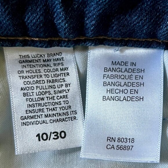 Lucky Brand Button Front Cut-Off Med/Dark Wash Shorts (30) New With Tag - Picture 10 of 11
